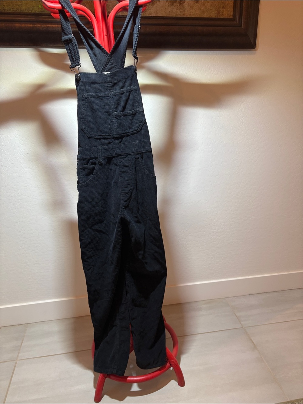 We The Free Black Women's Denim Overalls with Front Bib